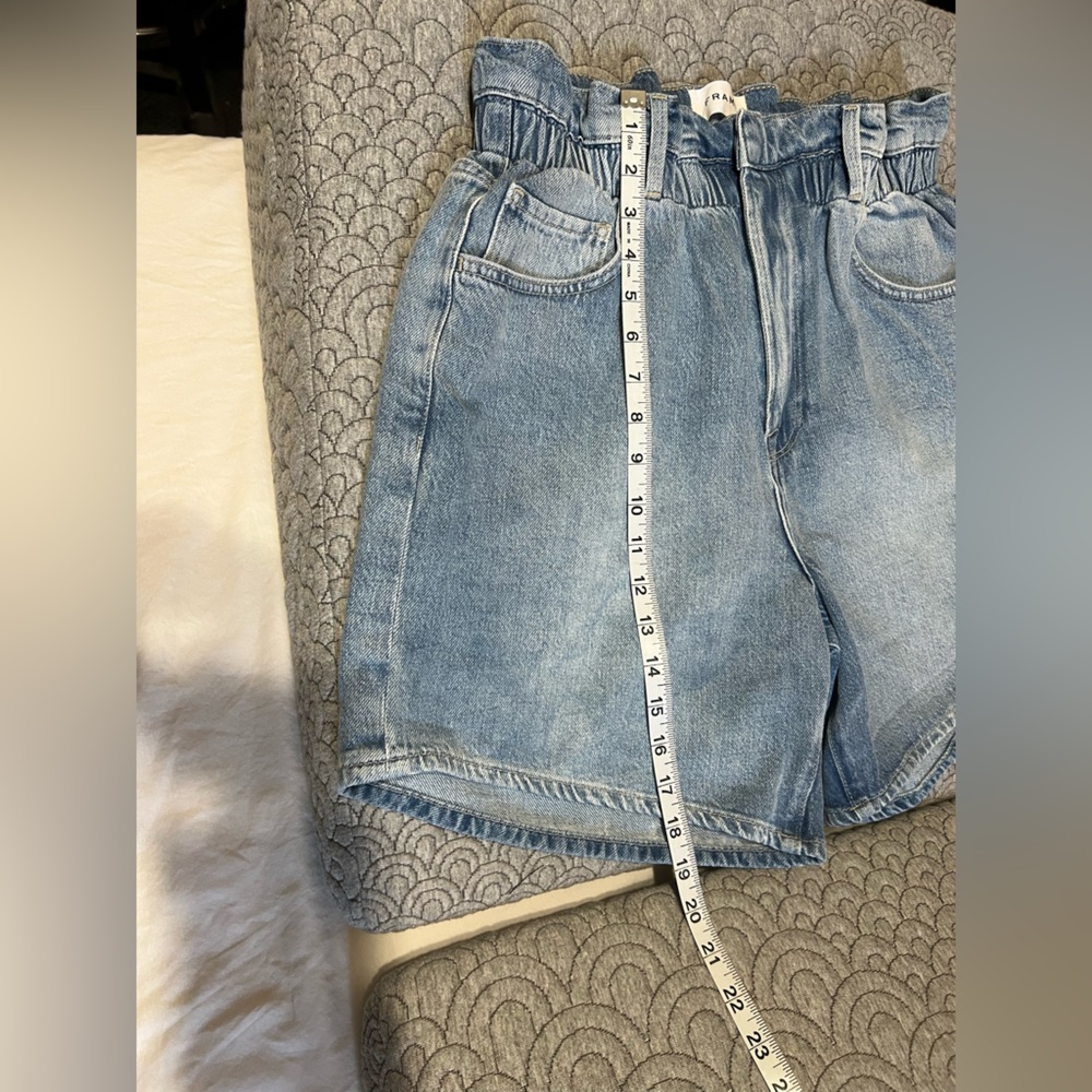 FRAME DENIM CUFFED PAPER BAG ELASTIC
WAIST SHORTS M - Picture 5 of 10